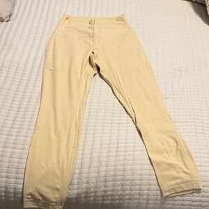 lululemon athletica Cream/ Light Yellow Leggings